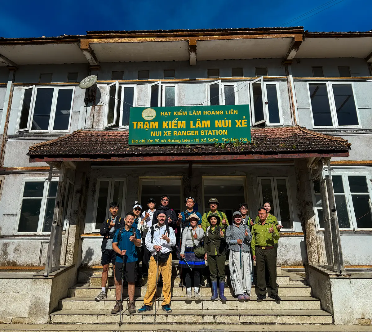 Morning Vietnam group at the national park ranger station